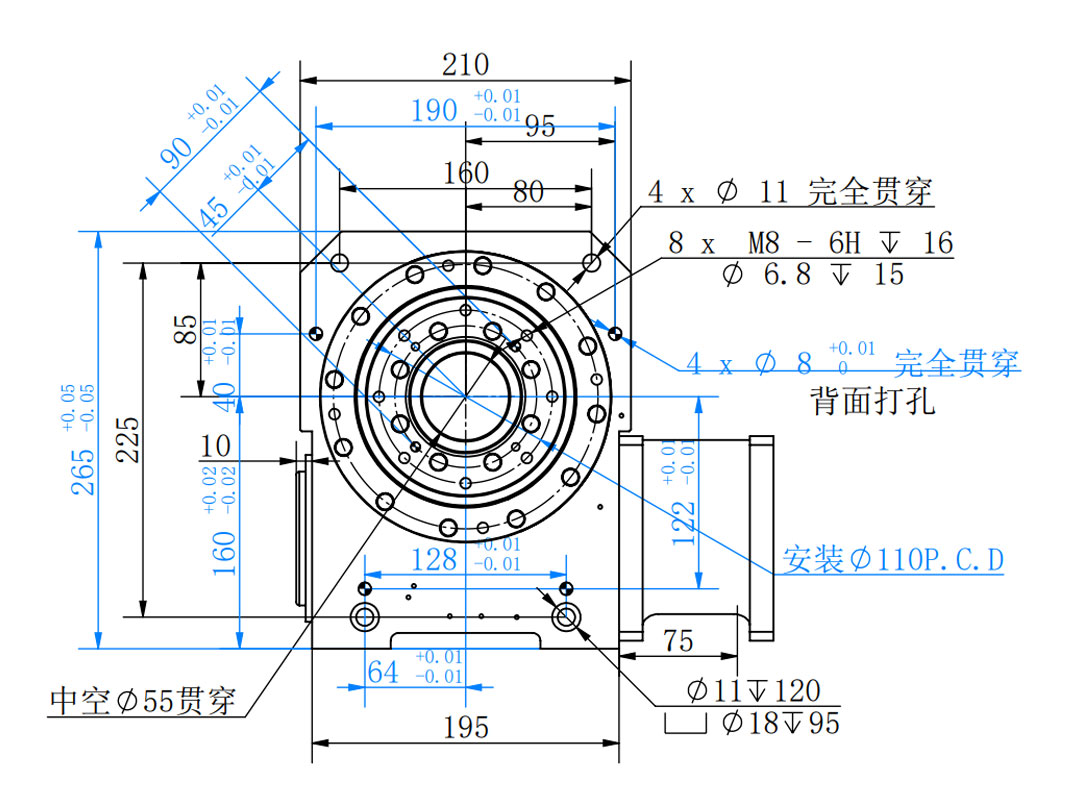 RU90HL20低法兰凸轮转台