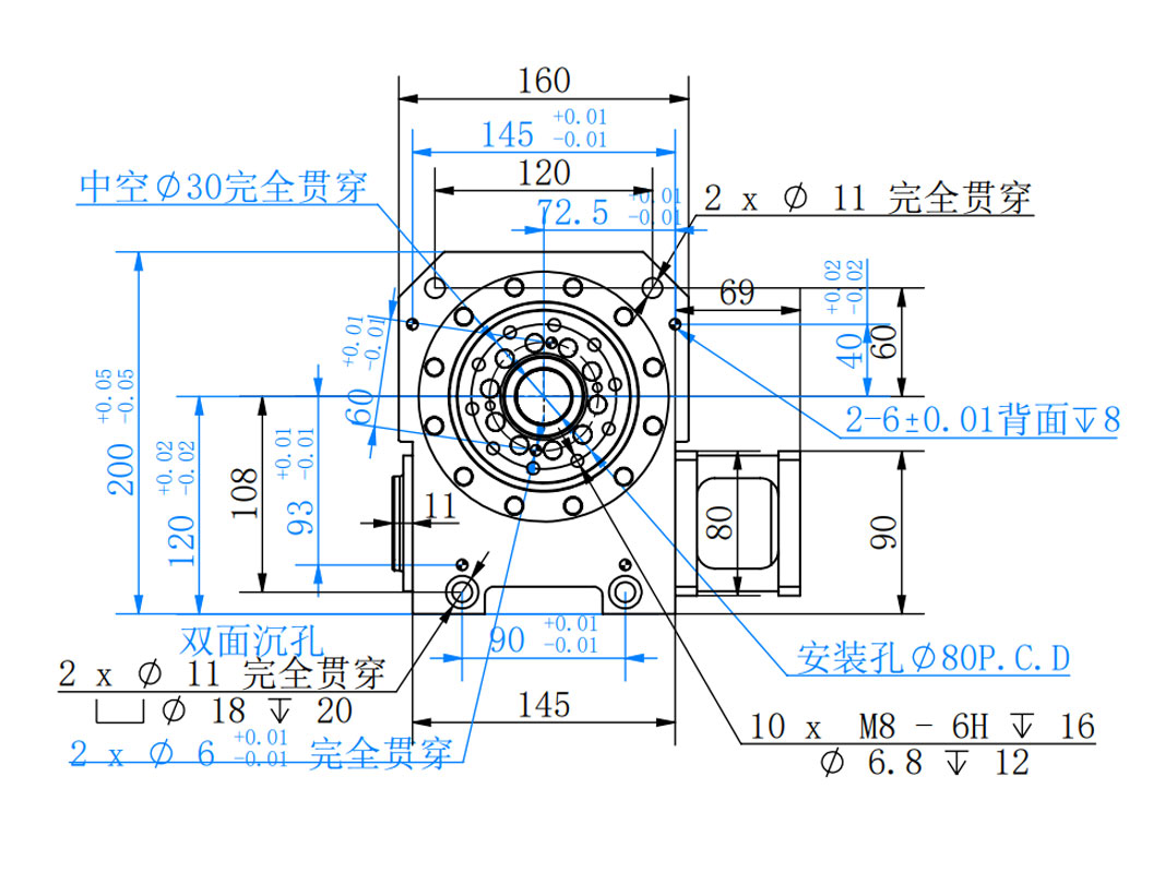 RU95HL低法兰凸轮转台